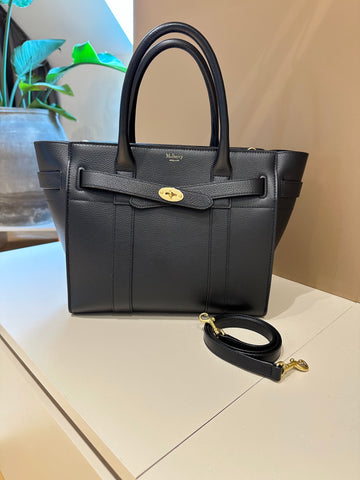 Mulberry Small Zipped Bayswater Bag Black GHW