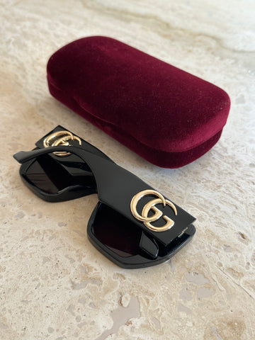 Gucci GG Oversized Square Sunglasses Black