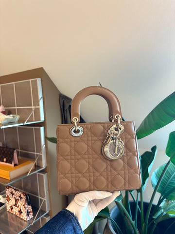 Lady Dior Small Bag Beige Carnage Lambskin GHW