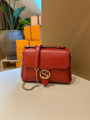 Gucci Interlocking Bag Dark Red GHW