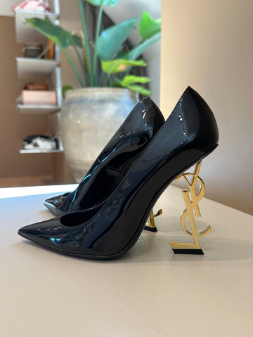 YSL Opyum Pumps Black Patent Leather 37