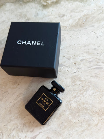 Chanel Bottle Brooch Black