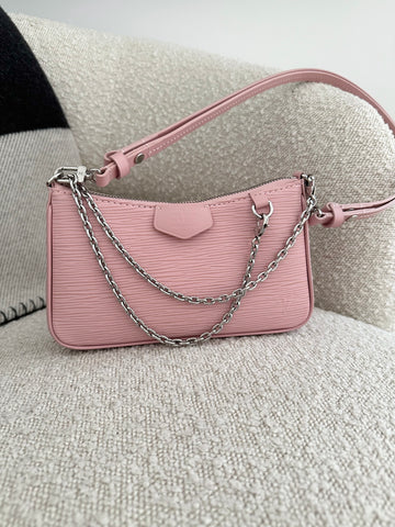 Louis Vuitton Easy Pouch On Strap Epi Leather Rose