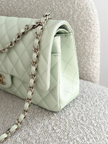 Chanel Medium Classic Flap Bag Mint Green GHW