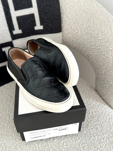 Gucci Signature Slip On Trainers Black