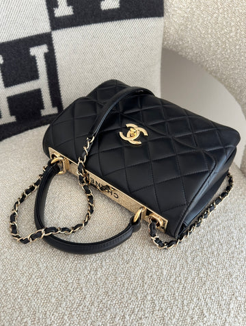 Chanel CC Small Trendy Flap Bag Black GHW