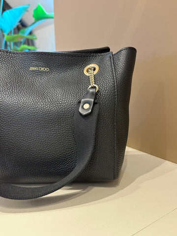 Jimmy Choo Flo Tote Bag Black GHW