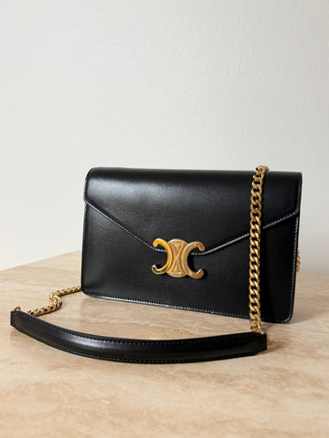 Celine Wallet on Chain Margo Black GHW