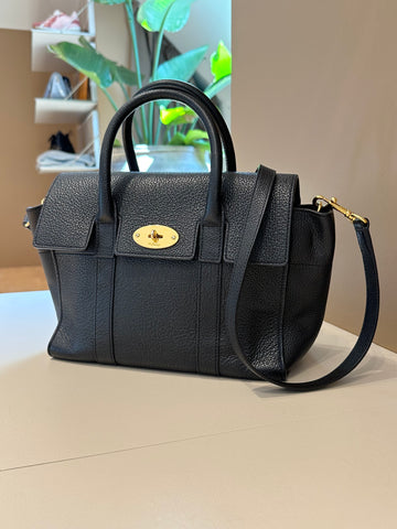 Mulberry Small Classic Bayswater With Strap Black GHW