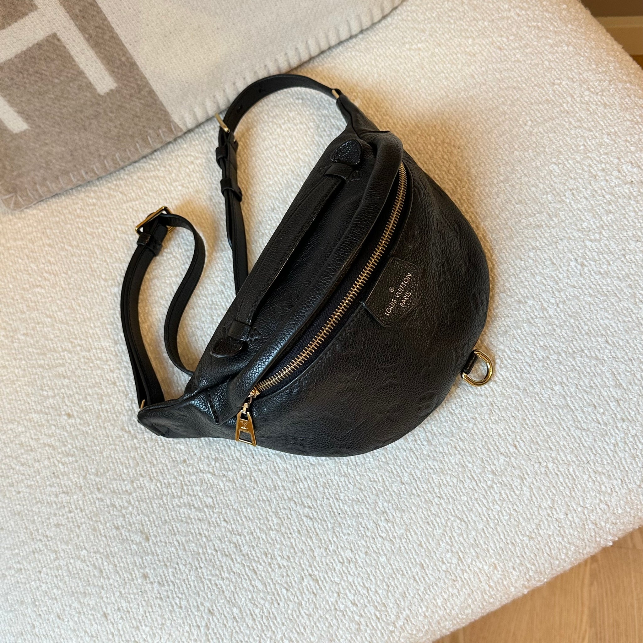 Louis Vuitton Bumbag Monogram Empreinte Leather Black