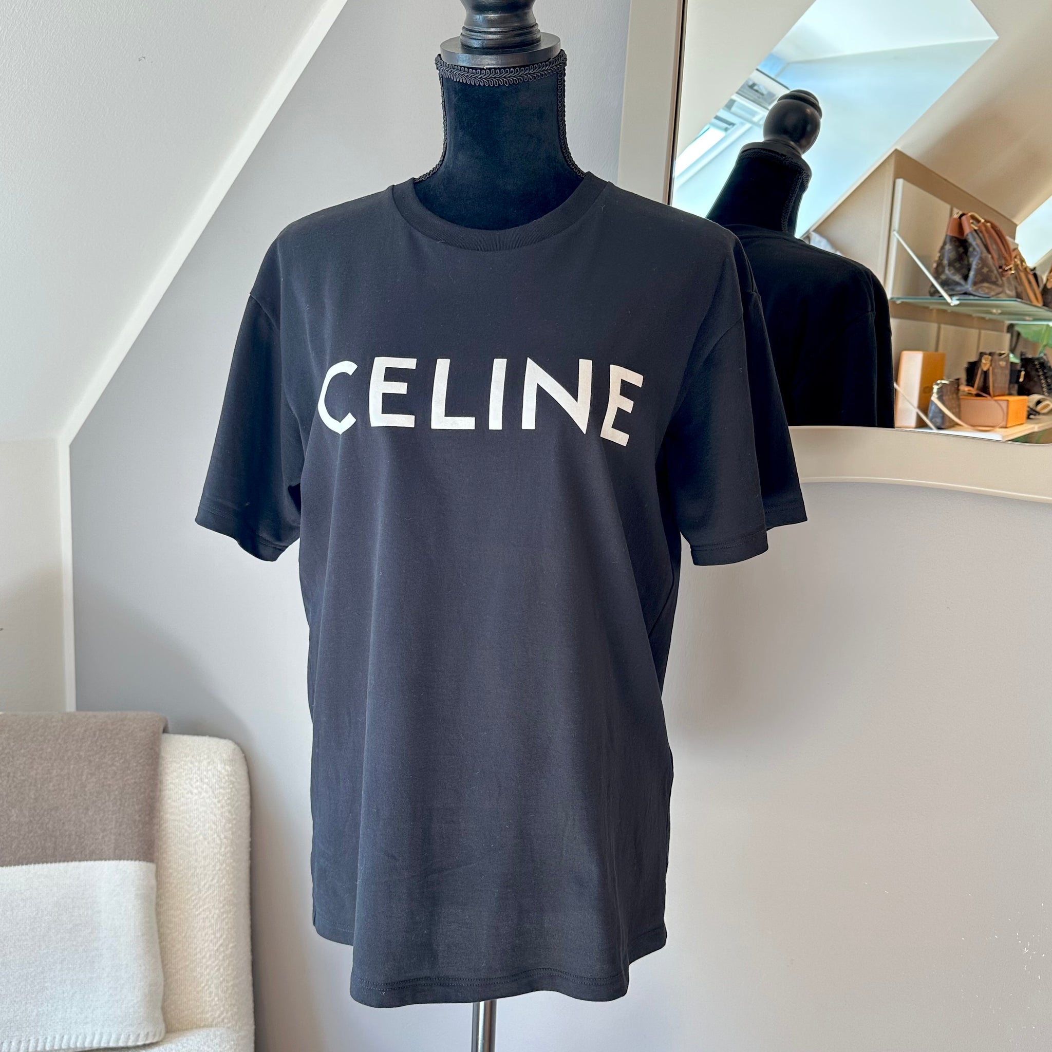 Celine Loose T-shirt Black XXS