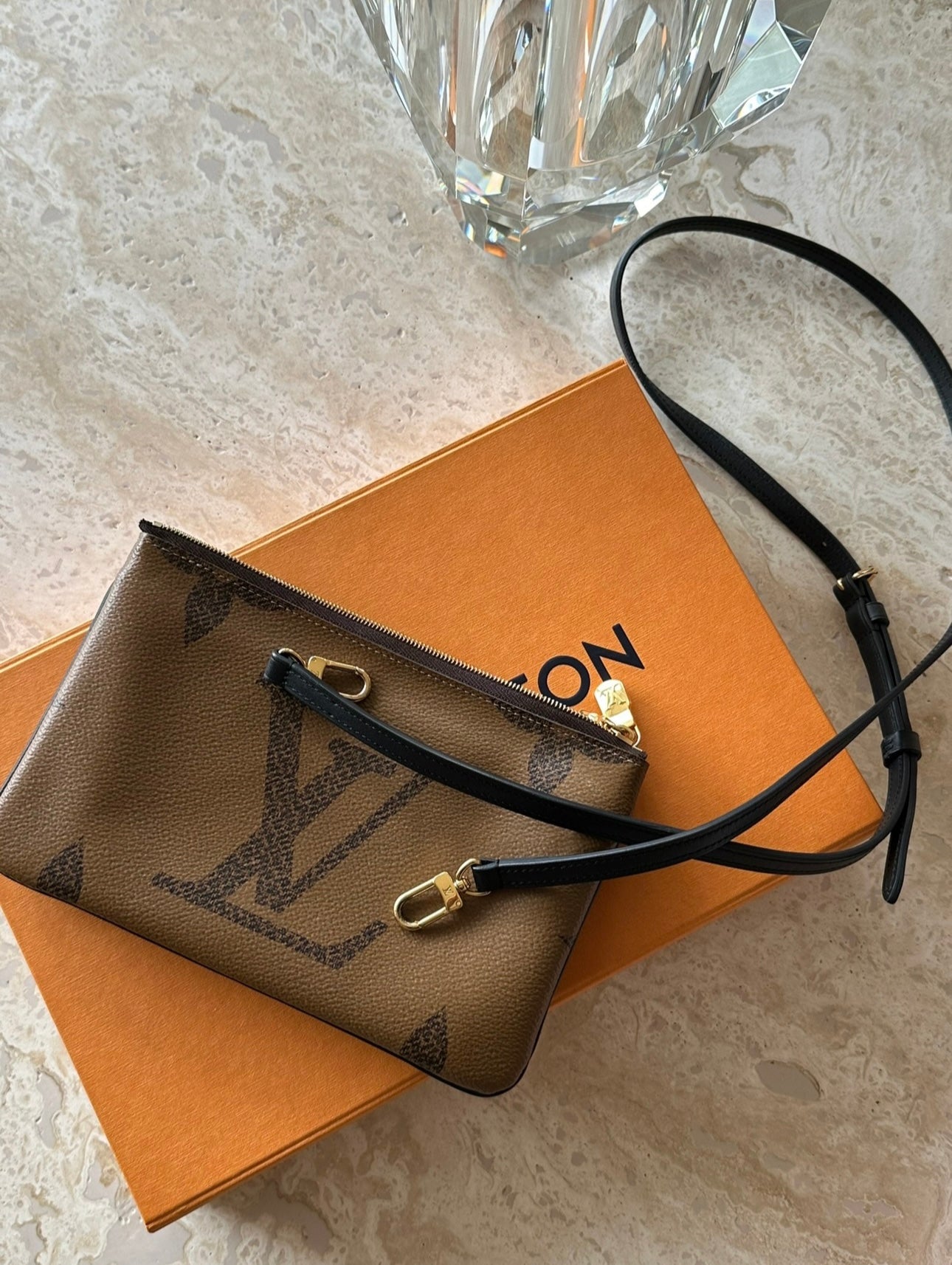 Louis Vuitton Double Zip Pochette Monogram