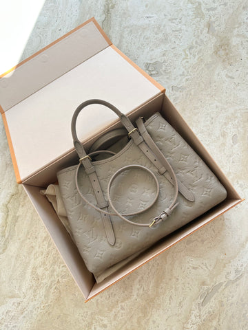 Louis Vuitton Babylone PM Tote Monogram Empreinte Leather Dune