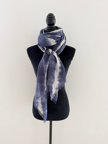 Louis Vuitton Tie-die Scarf Blue/white