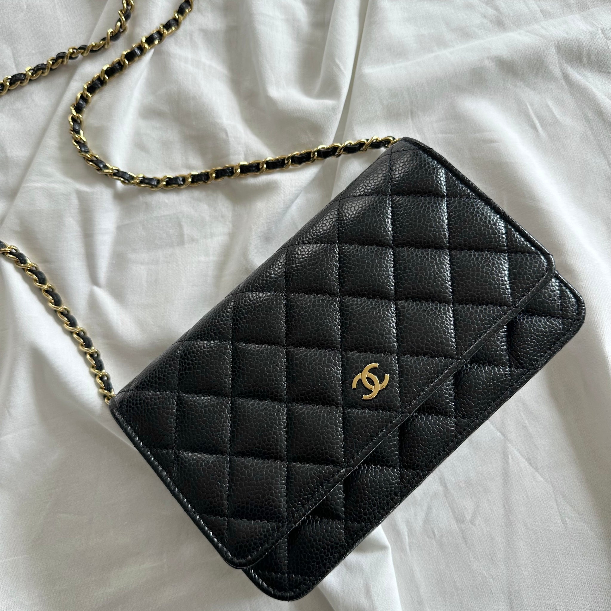 Chanel Wallet On Chain Black Caviar GHW