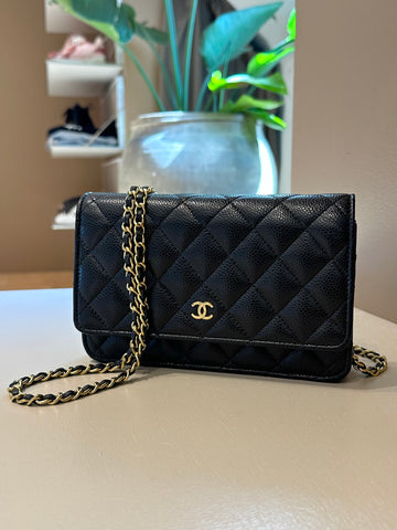 Chanel Wallet On Chain Black Caviar GHW