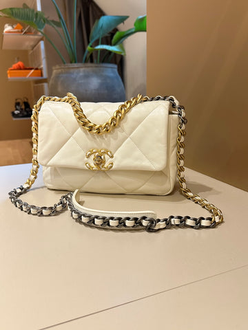 Chanel 19 Small Ivory Lambskin