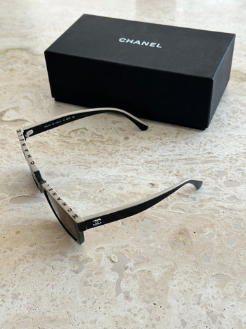 Chanel Logo Sunglasses Black