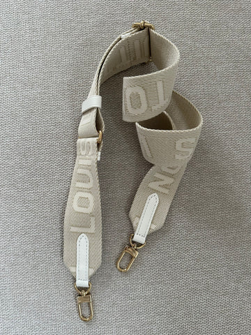 Louis Vuitton Bandoulière Bag Strap Cream/White