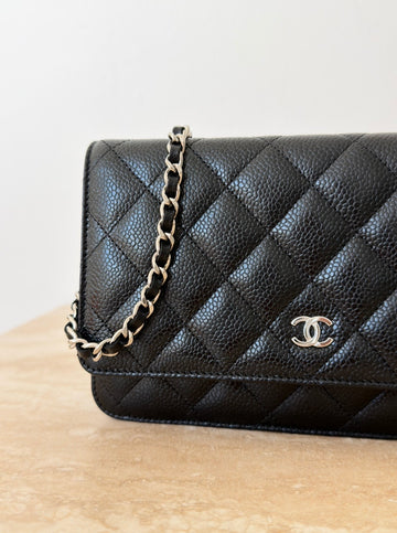 Chanel Wallet On Chain Black Caviar SHW