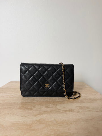 Chanel Wallet On Chain Black Caviar GHW