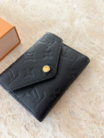 Louis Vuitton Victorine Wallet Black Empreinte Leather