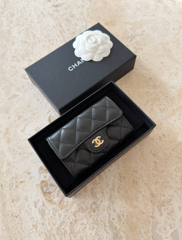 Chanel Classic Card Holder Black Caviar GHW