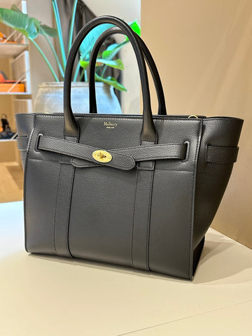 Mulberry Small Zipped Bayswater Bag Black GHW