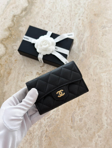 Chanel Classic Card Holder Black Caviar GHW