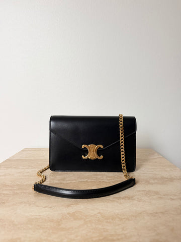 Celine Wallet on Chain Margo Black GHW