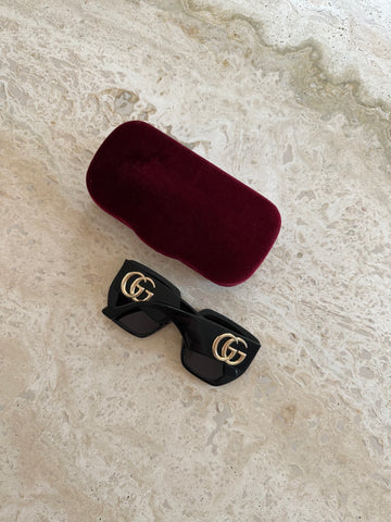 Gucci GG Oversized Square Sunglasses Black