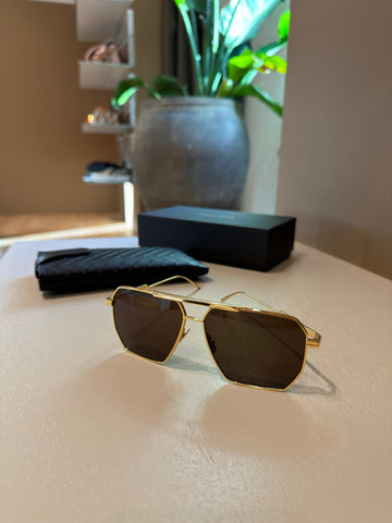 Bottega Veneta Aviator Sunglasses Gold