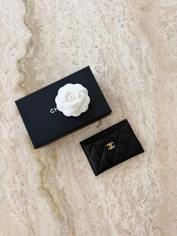 Chanel Classic Card Holder Black Caviar GHW