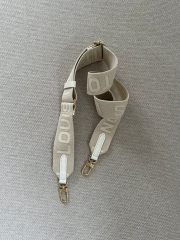 Louis Vuitton Bandoulière Bag Strap Cream/White