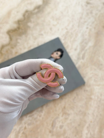 Chanel CC Broche Small Gold/Rose