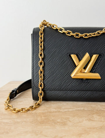 Louis Vuitton Twist MM Black Epi Leather GHW