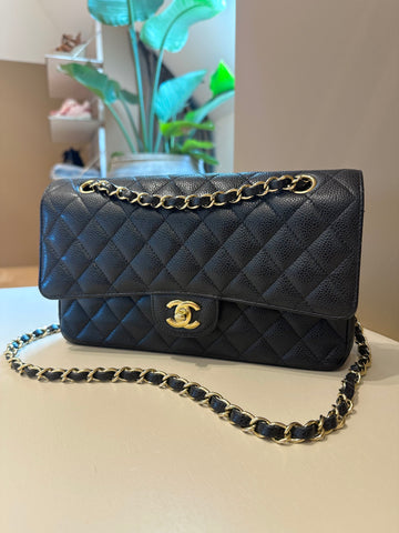 Chanel Medium Classic Flap Bag Black Caviar GHW