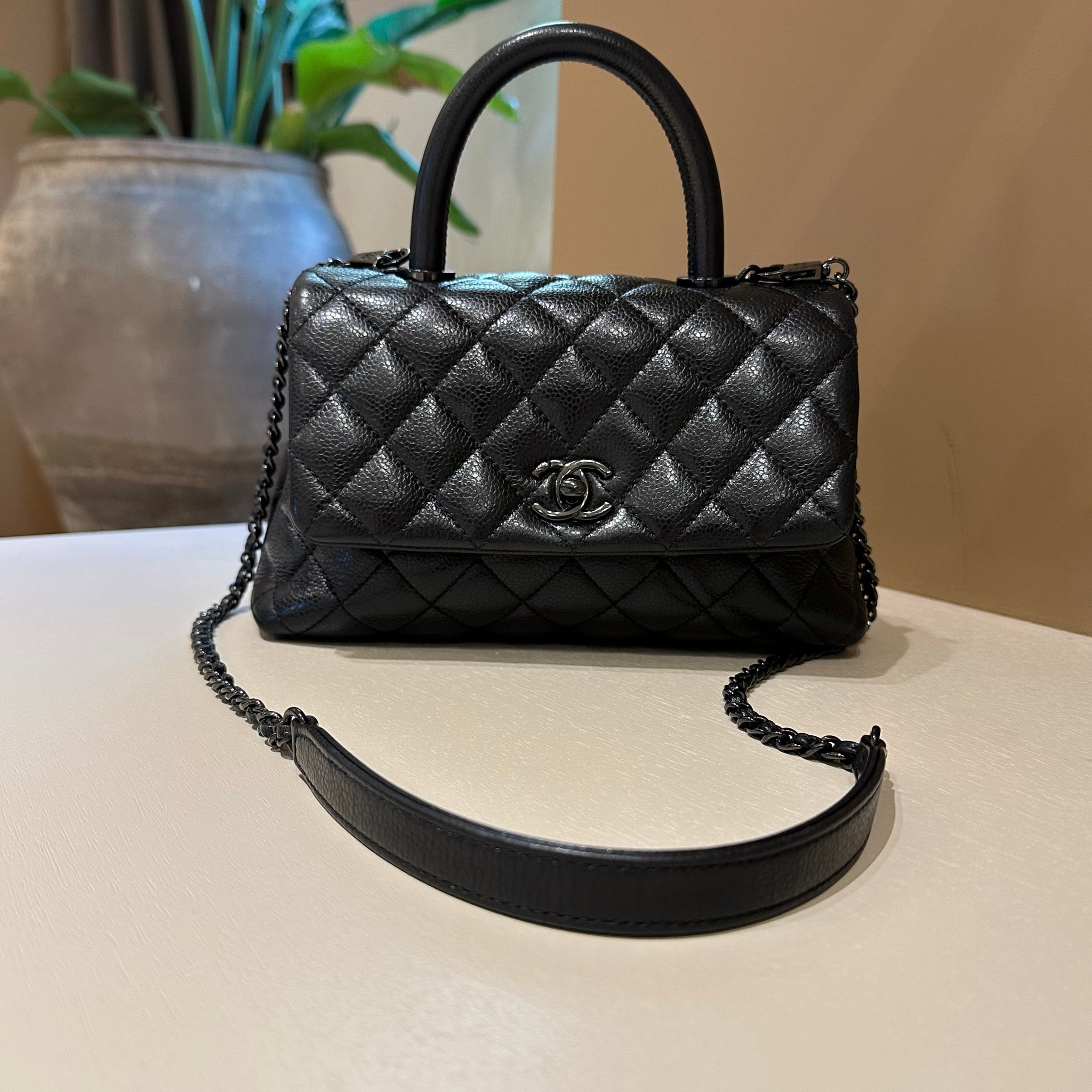 Chanel So Black Coco Handle Small BHW