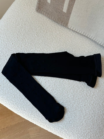 Chanel CC Logo Tights Black S