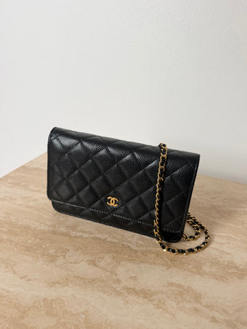 Chanel Wallet On Chain Black Caviar GHW