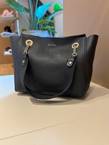 Jimmy Choo Flo Tote Bag Black GHW