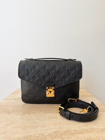 Louis Vuitton Pochette Metis Black Empreinte Leather