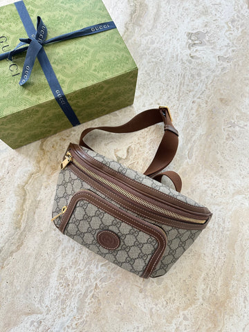 Gucci Interlocking Belt Bag GG Supreme Canvas