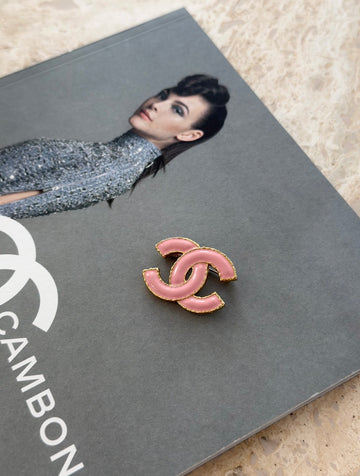 Chanel CC Broche Small Gold/Rose