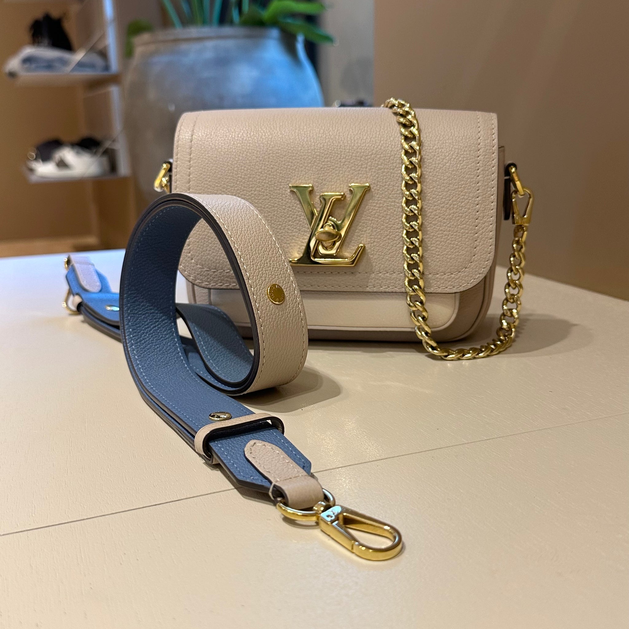 Louis Vuitton LockMe Tender Bag Greige