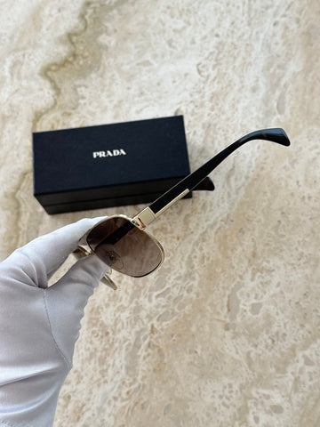 Prada Sunglasses Gold/Havana Brown