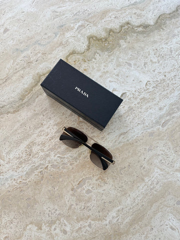 Prada Sunglasses Gold/Havana Brown