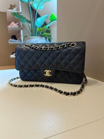 Chanel Medium Classic Flap Bag Black Caviar GHW