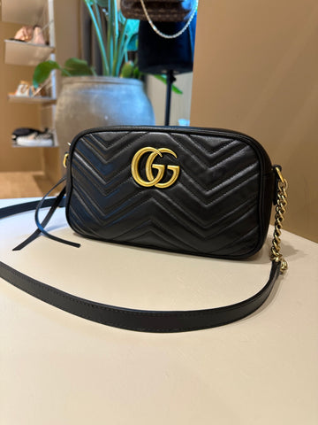 Gucci GG Marmont Small Matelassé Bag Black