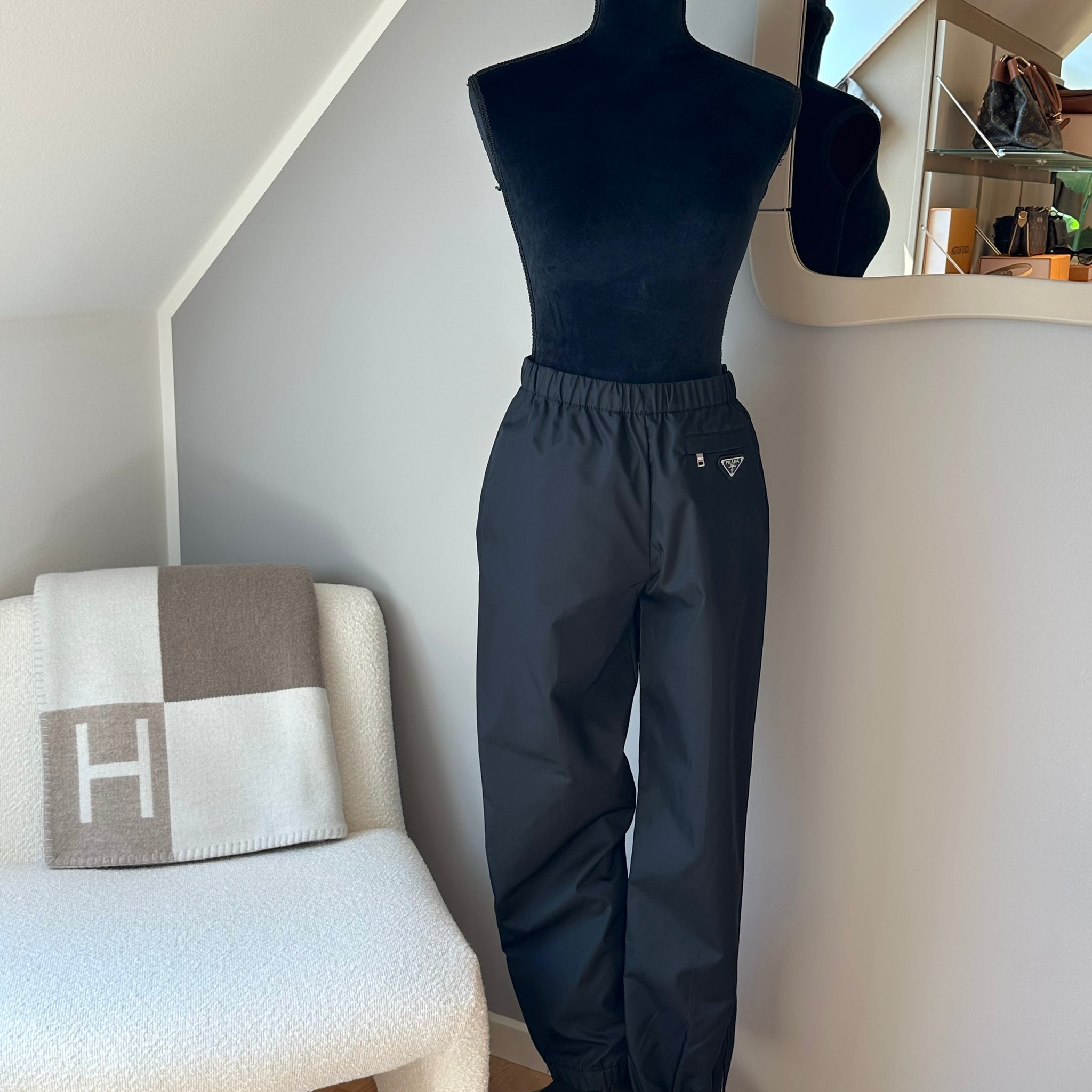 Prada Re-Nylon Gabardine Pants Black 40